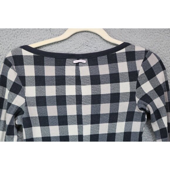 Victoria's Secret Plaid Waffle Knit Long Sleeve Romper-Size XS/TP - Picture 9 of 10